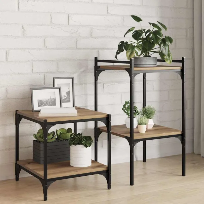 Knygų lentyna 4 pcs Ruda 40 x 40 x 1,5 cm Apdirbta mediena