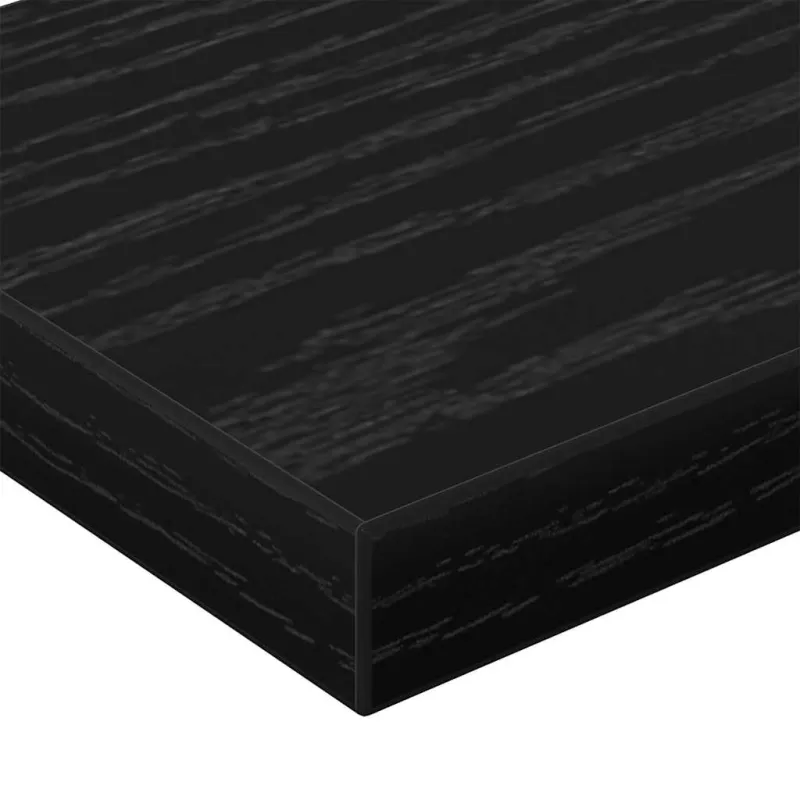 Knygų lentyna 4 pcs Juodas 60 x 10 x 1,5 cm Apdirbta mediena