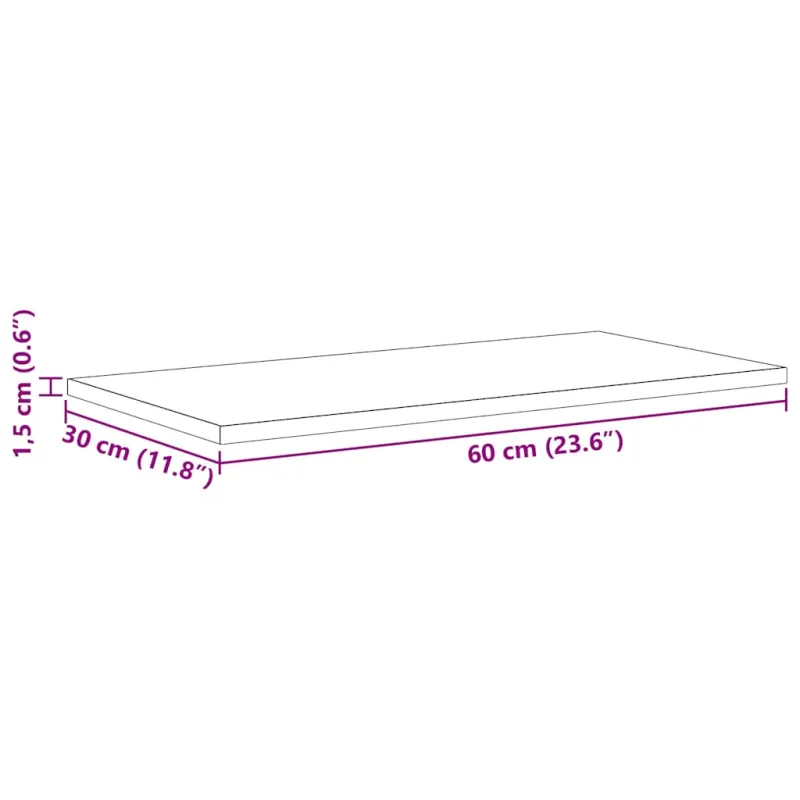 Knygų lentyna 4 pcs Juodas 60 x 30 x 1,5 cm Apdirbta mediena