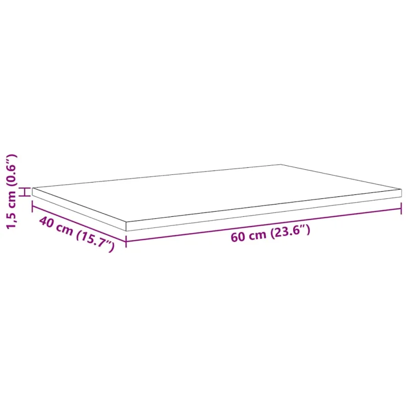 Knygų lentyna 4 pcs Ruda 60 x 40 x 1,5 cm Apdirbta mediena