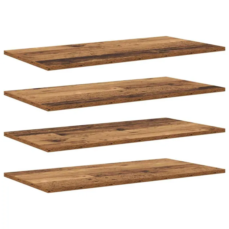 Knygų lentyna 4 pcs Ruda 80 x 40 x 1,5 cm Apdirbta mediena