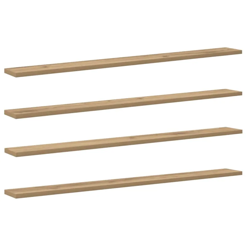 Knygų lentyna 4 pcs Ruda 100 x 10 x 1,5 cm Apdirbta mediena