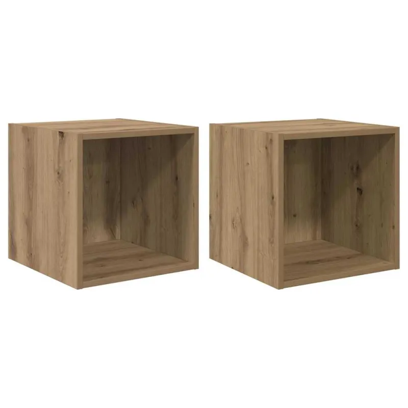Sieninė spintelė 2 pcs Amatininkų ąžuolas 37 x 37 x 37 cm