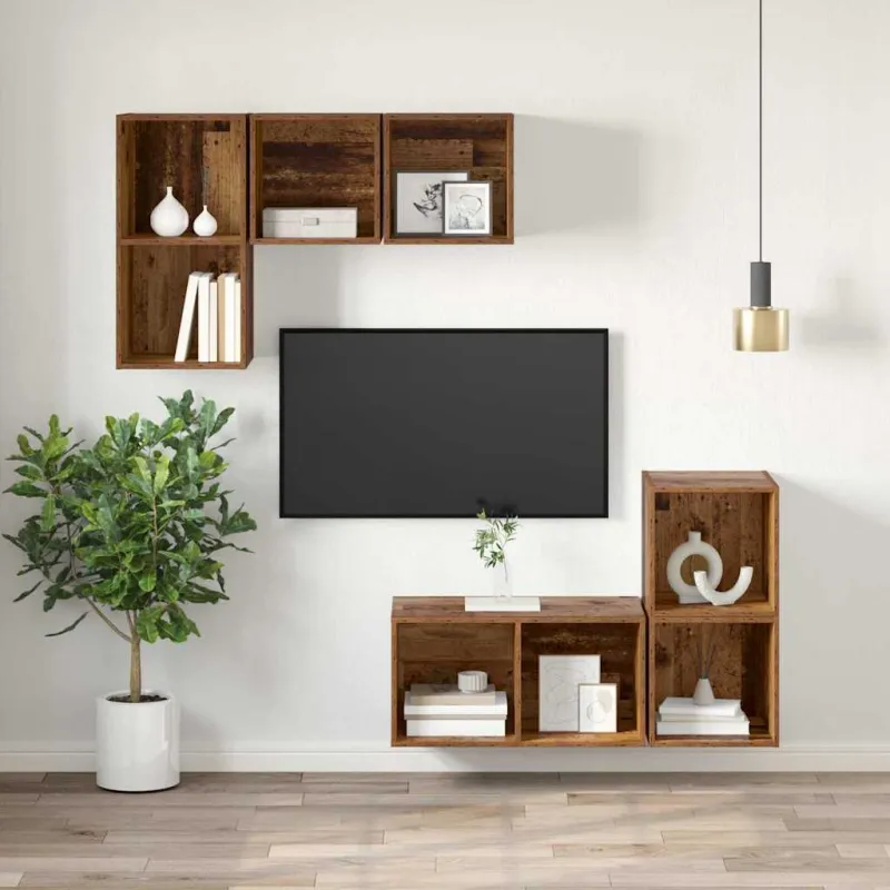 TV spintelių komplektas Senovinis medis 37 x 37 x 72 cm