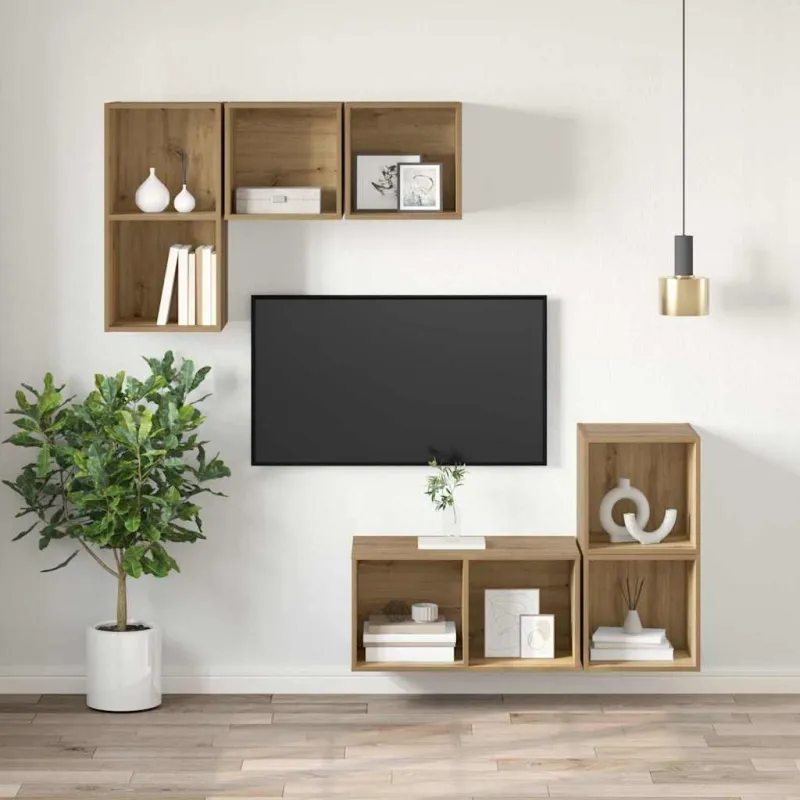 TV spintelių komplektas Amatininkų ąžuolas 37 x 37 x 72 cm