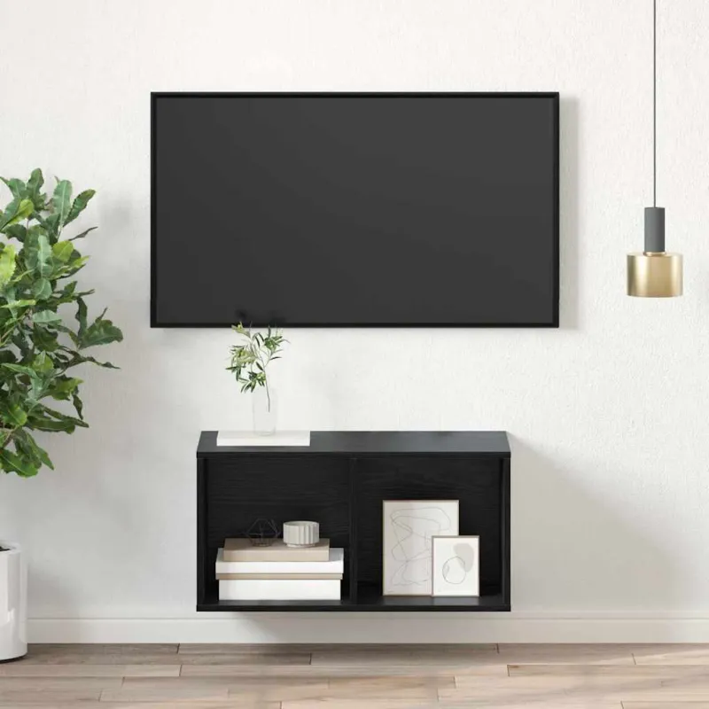 TV spintelių komplektas Juodas ąžuolas 37 x 37 x 72 cm