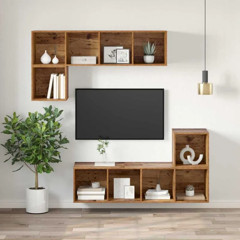 TV spintelių komplektas Senovinis medis 37 x 37 x 107 cm