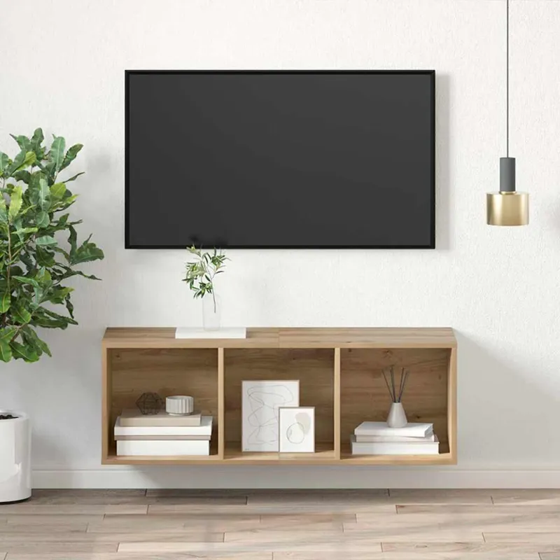 TV spintelių komplektas Amatininkų ąžuolas 37 x 37 x 107 cm