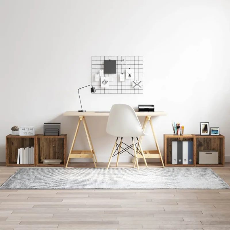TV spintelių komplektas 4 pcs Senovinis medis 37 x 35 x 37,5 cm