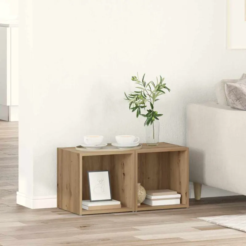 TV spintelių komplektas 2 pcs Amatininkų ąžuolas