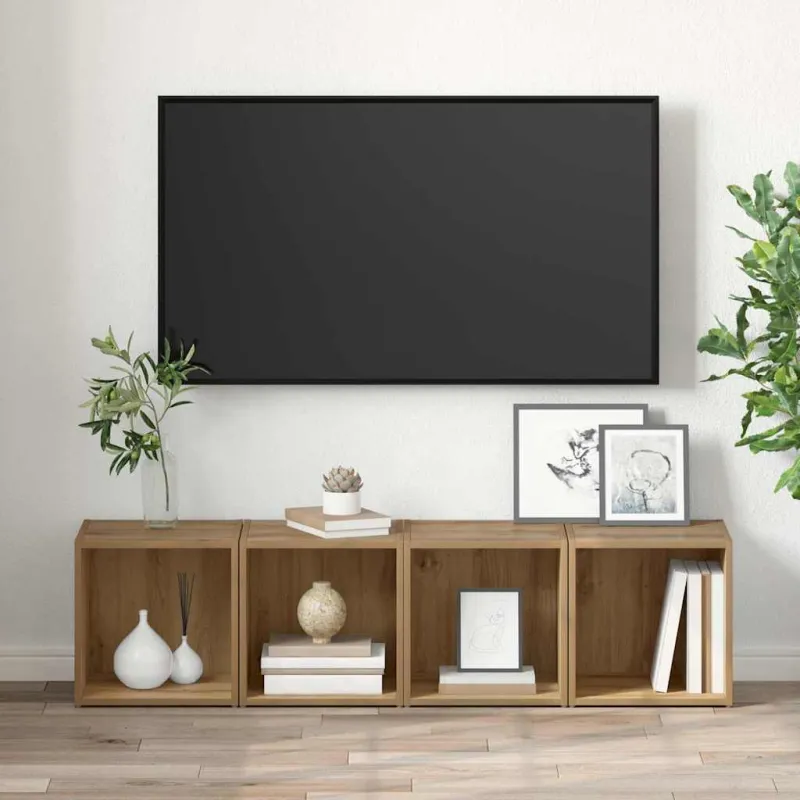 TV spintelių komplektas 4 pcs Amatininkų ąžuolas