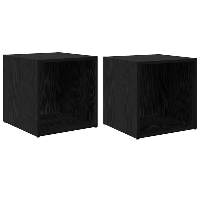 TV spintelių komplektas 2 pcs 37 x 35 x 37,5 cm Juoda