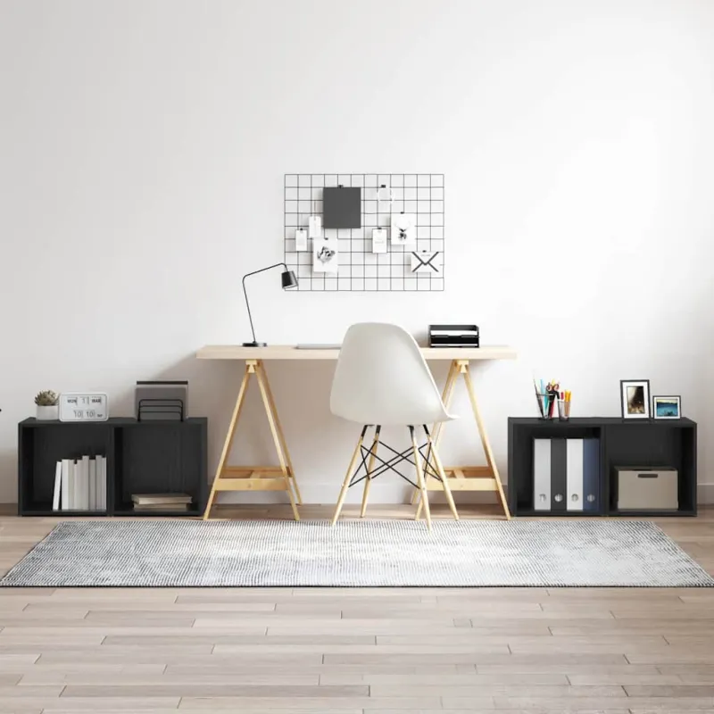 TV spintelių komplektas 4 pcs Juoda 37 x 35 x 37,5 cm
