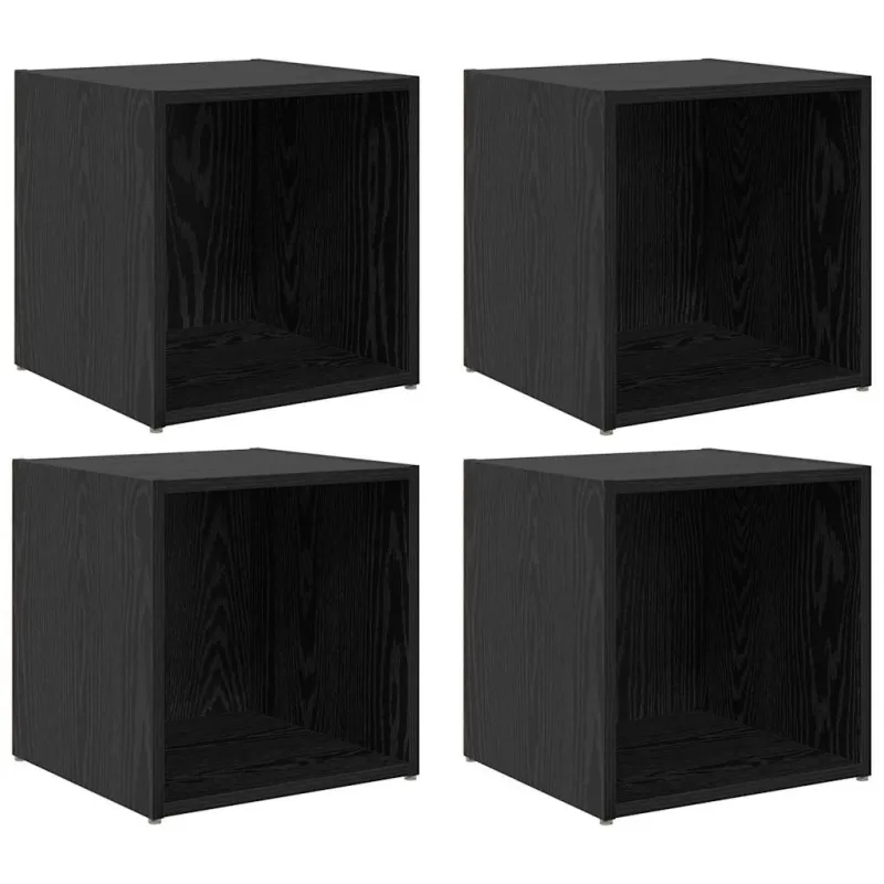 TV spintelių komplektas 4 pcs Juoda 37 x 35 x 37,5 cm