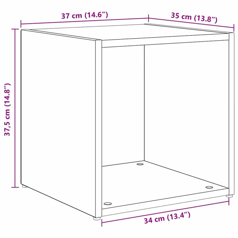 TV spintelių komplektas 4 pcs Juoda 37 x 35 x 37,5 cm