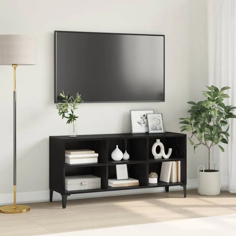 TV spintelių komplektas Juodas 103,5 x 30 x 50 cm