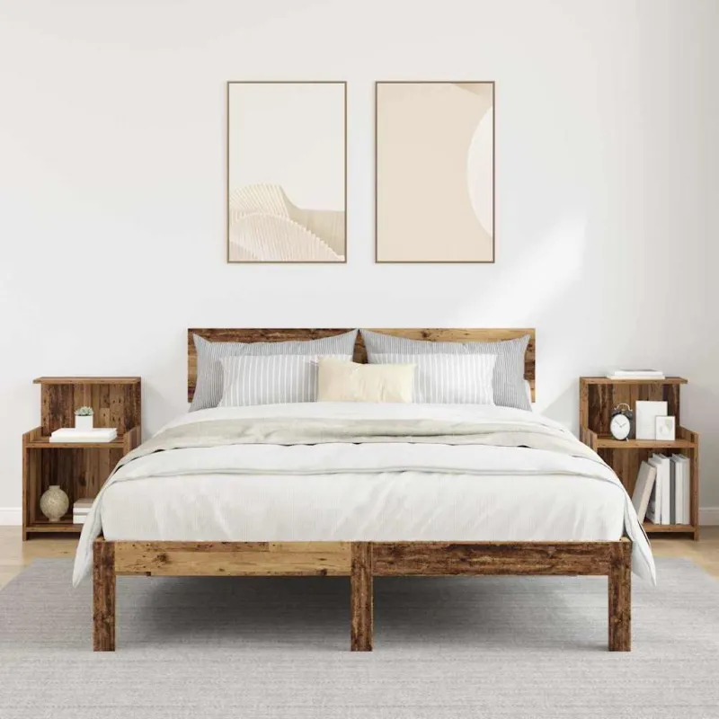 Šalia lovos spintelė 2 pcs Senas medis 40 x 35 x 60 cm