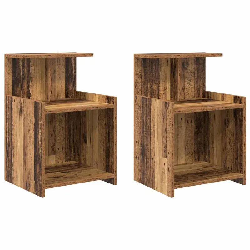 Šalia lovos spintelė 2 pcs Senas medis 40 x 35 x 60 cm