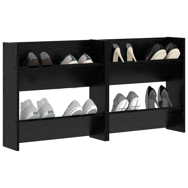 Batu skrynia su lentyna 2 pcs Juodas ąžuolas 60 x 18 x 60 cm