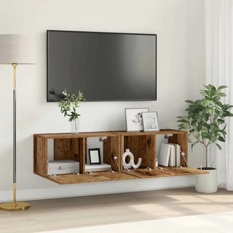 TV spintelių komplektas 2 pcs Įvairiaspalvis 60 x 30 x 30 cm