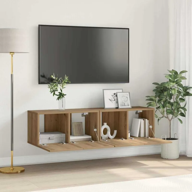 TV spintelių komplektas 2 pcs Ruda 60 x 30 x 30 cm