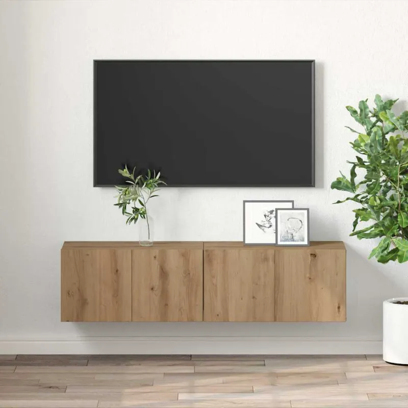 TV spintelių komplektas 2 pcs Ruda 60 x 30 x 30 cm