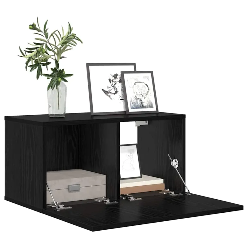 TV spintelių komplektas 3 pcs Juoda 60 x 30 x 30 cm