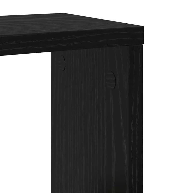 Sieninės lentynos 2 pcs Juodas ąžuolas Apdirbta mediena