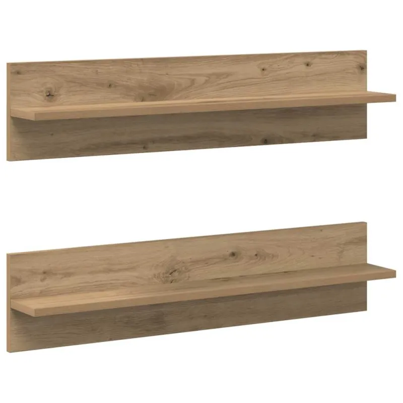 Sieninė lentyna 2 pcs Amatininkų ąžuolas 80 x 11,5 x 18 cm