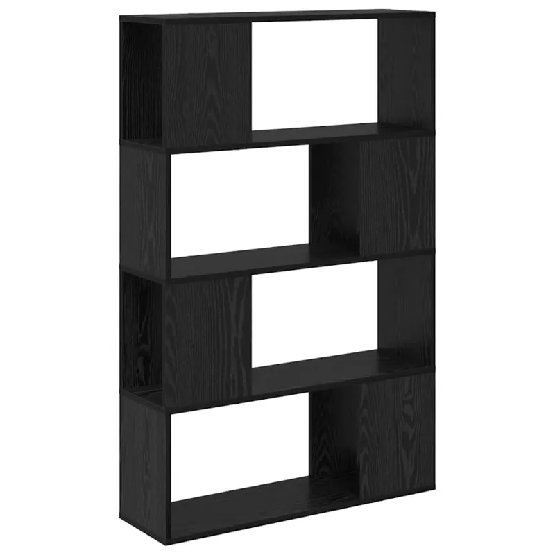 TV spintelių komplektas Juoda 80 x 24 x 125 cm Apdirbta mediena