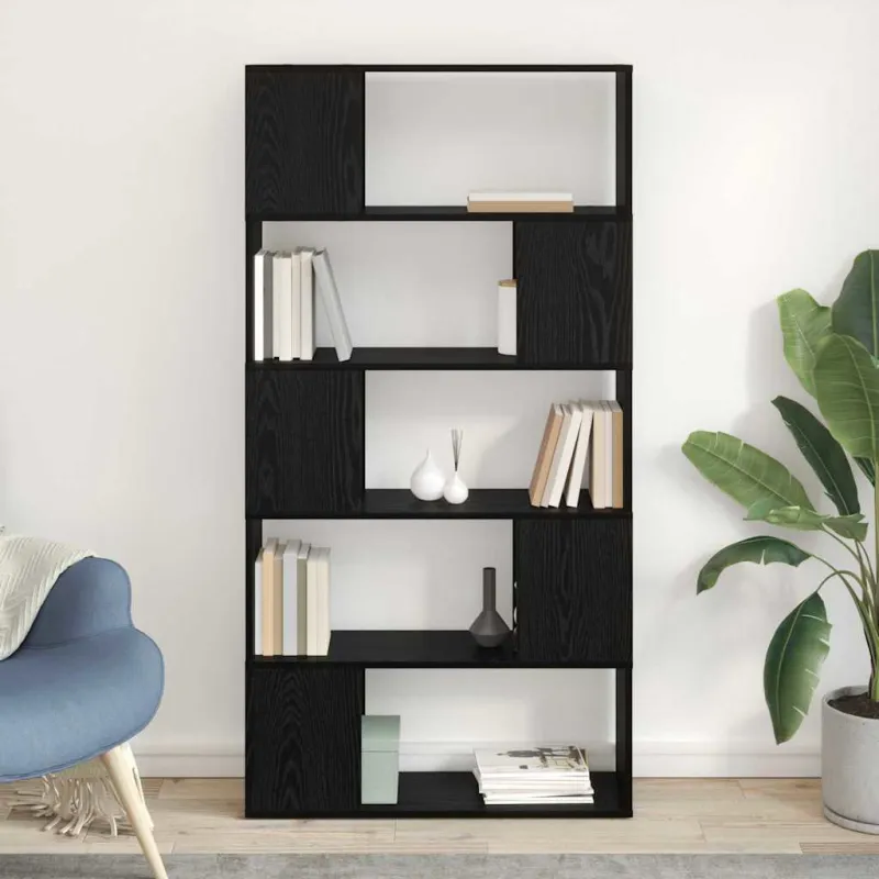 TV spintelių komplektas Juoda 80 x 24 x 156 cm Apdirbta mediena