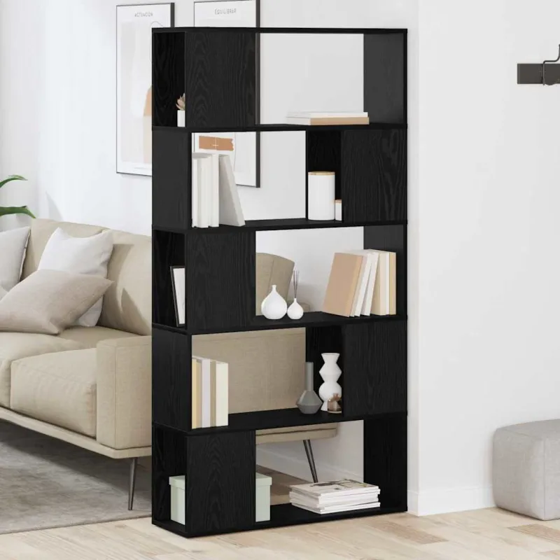 TV spintelių komplektas Juoda 80 x 24 x 156 cm Apdirbta mediena