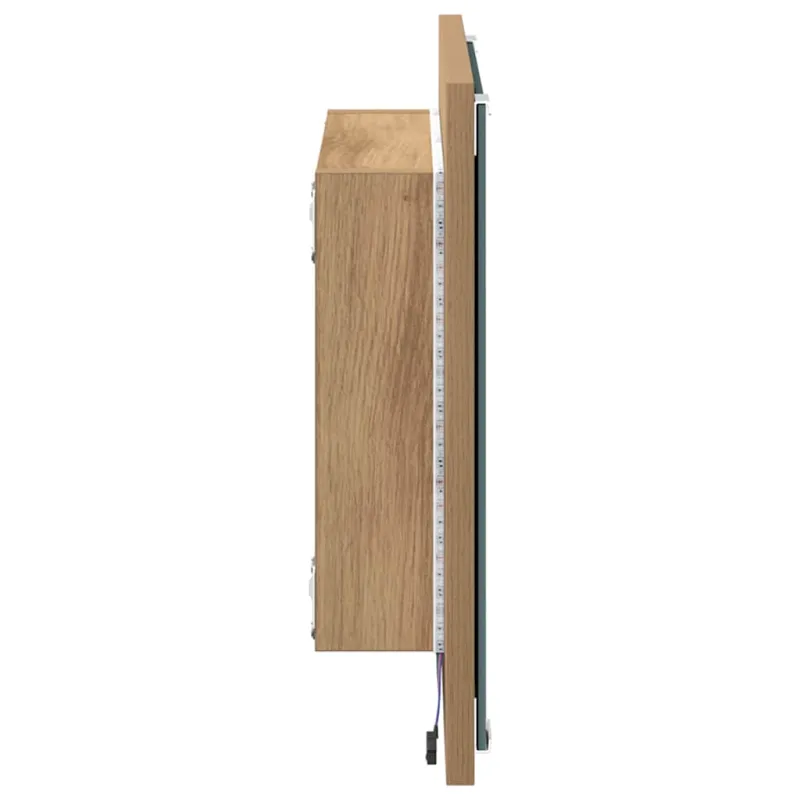 LED vonios veidrodis Amatininkų ąžuolas 40 x 37 x 8.5 cm