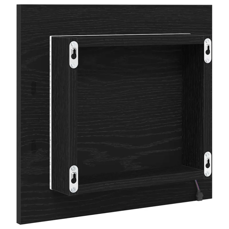 LED vonios veidrodis Juodas ąžuolas 40 x 37 x 8.5 cm