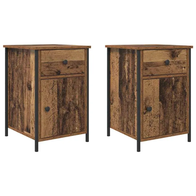 Šalia lovos spintelė 2 pcs Senas medis 40 x 42 x 60 cm