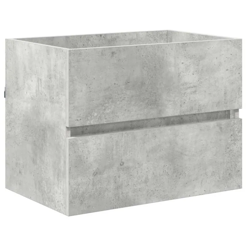 Vonios baldų rinkinys su stalčių Betono pilka 60 x 38,3 x 45 cm