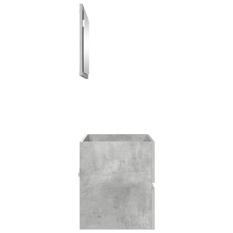 Vonios baldų rinkinys su stalčių Betono pilka 60 x 38,3 x 45 cm