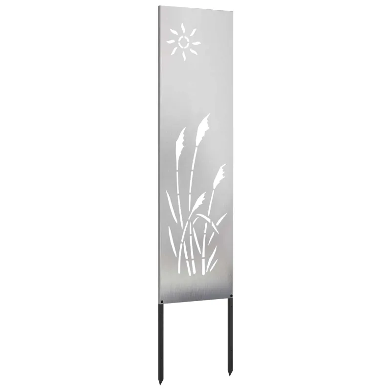 Sodo privatumo ekranas Sidabro 32 x 140 cm Nerūdijantis plienas