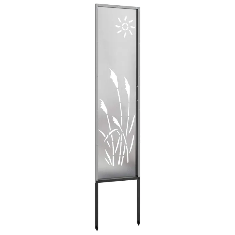 Sodo privatumo ekranas Sidabro 32 x 140 cm Nerūdijantis plienas