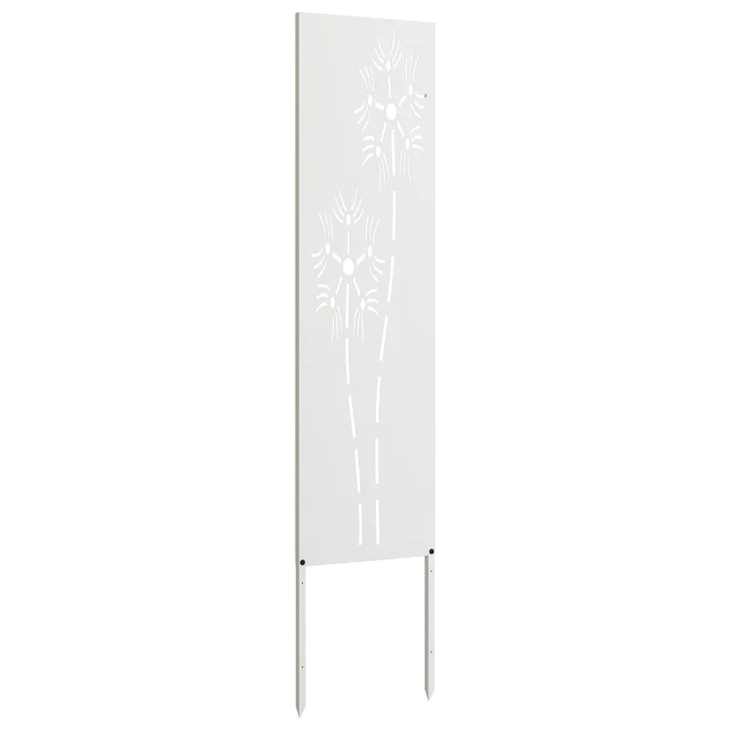 Sodo privatumo ekranas „Fretwork“ Balta 32 x 140 cm