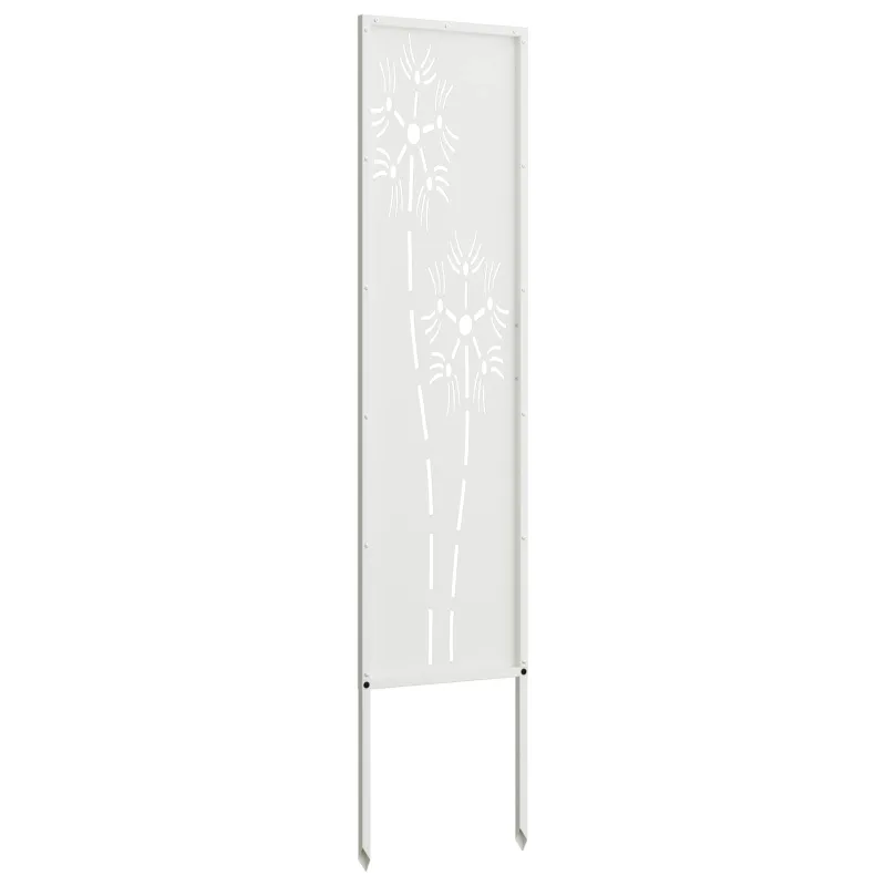 Sodo privatumo ekranas „Fretwork“ Balta 32 x 140 cm