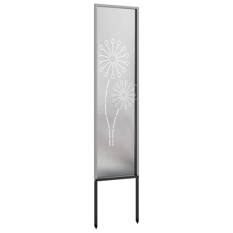 Sodo privatumo ekranas Sidabro 32 x 140 cm Nerūdijantis plienas
