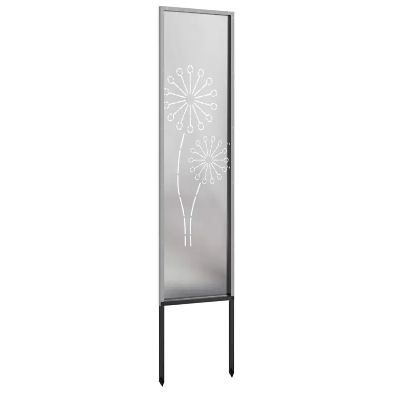 Sodo privatumo ekranas Sidabro 32 x 140 cm Nerūdijantis plienas
