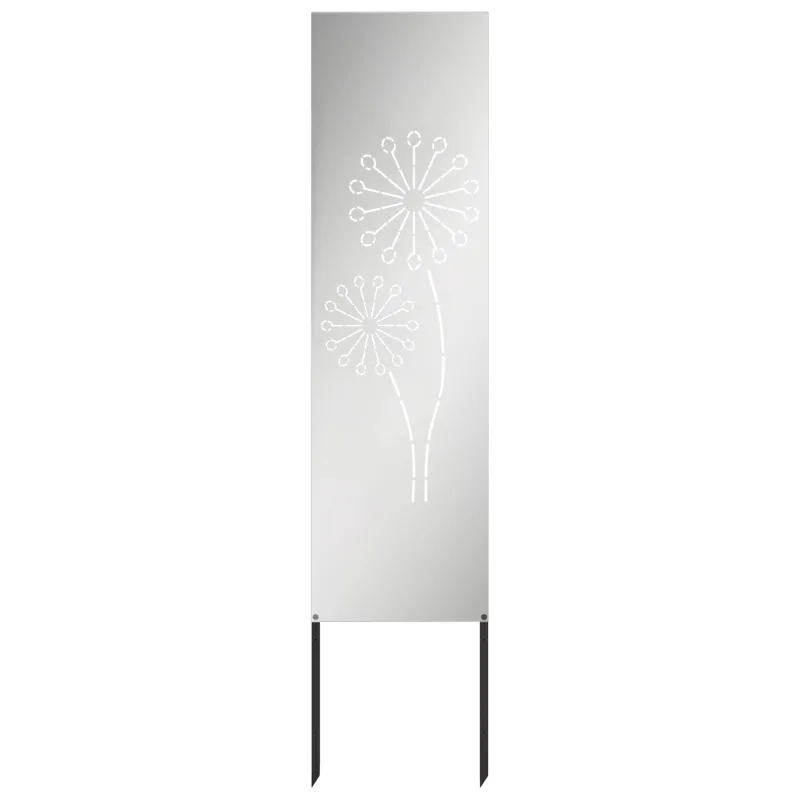 Sodo privatumo ekranas „Fretwork“ Sidabro 32 x 140 cm