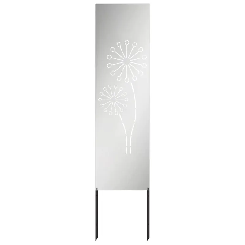 Sodo privatumo ekranas „Fretwork“ Sidabro 32 x 140 cm