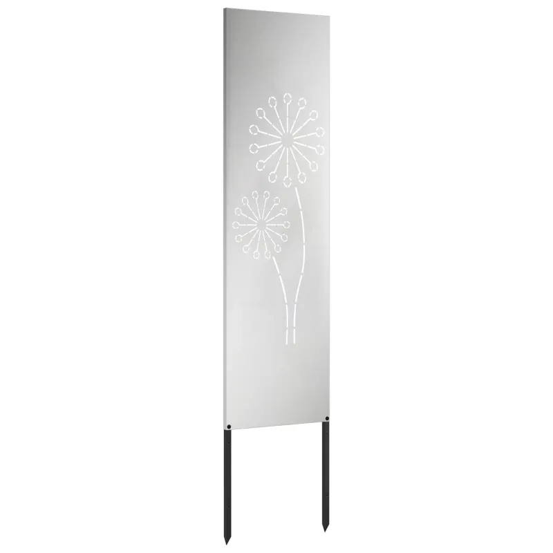 Sodo privatumo ekranas „Fretwork“ Sidabro 32 x 140 cm