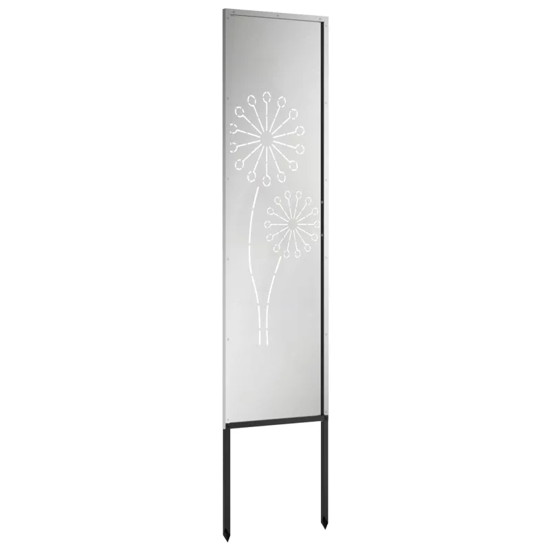 Sodo privatumo ekranas „Fretwork“ Sidabro 32 x 140 cm
