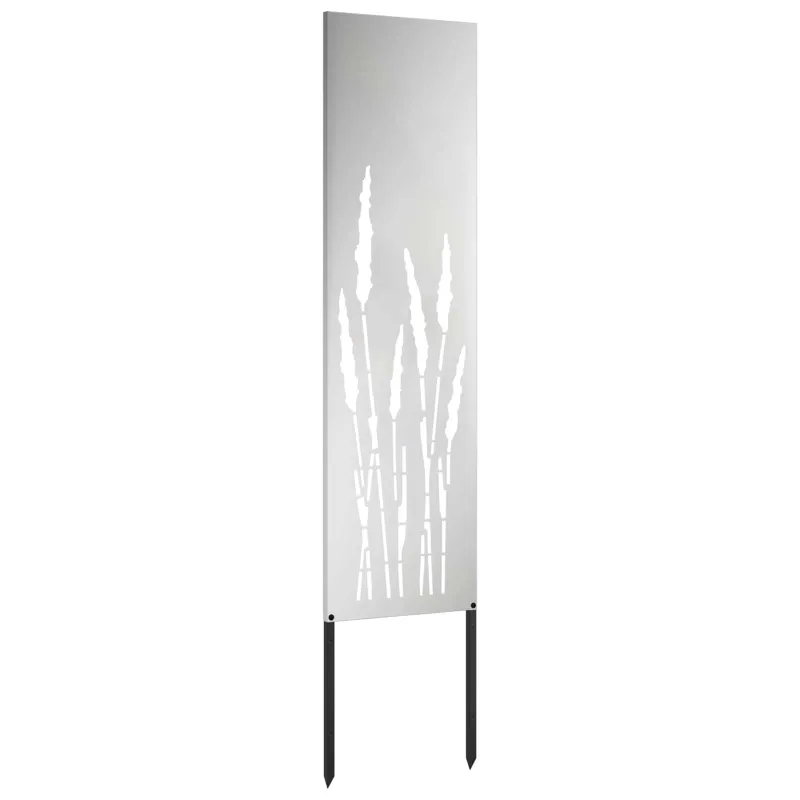 Sodo privatumo ekranas „Fretwork“ Sidabro 32 x 140 cm