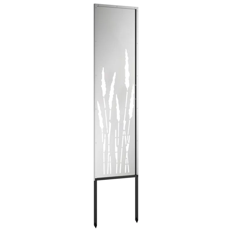 Sodo privatumo ekranas „Fretwork“ Sidabro 32 x 140 cm