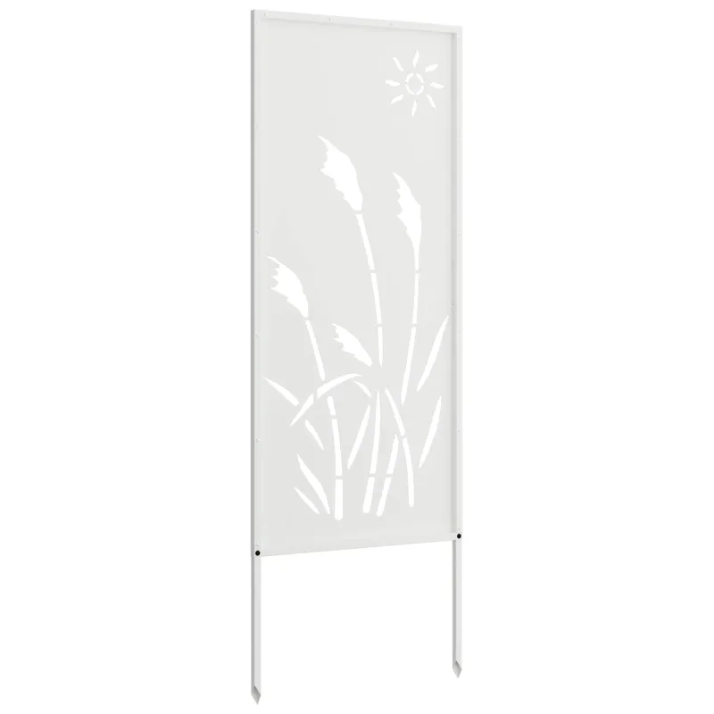 Sodo privatumo ekranas „Fretwork“ Balta 50 x 140 cm